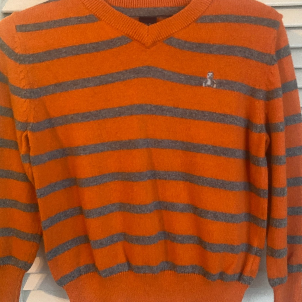 Toddler Boys Orange & Gray Baby Gap Sweater